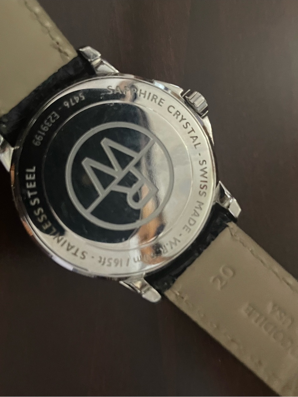 Raymond Weil Silver Case Black crocodile  Strap Watch with deployment clasp